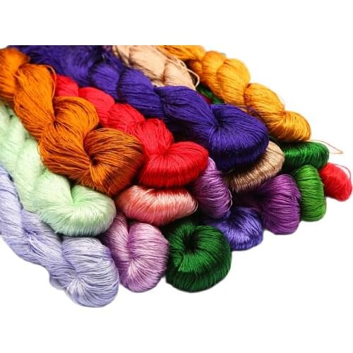 New 20m/pcs Silk Embroidery 100% Silk Thread Spiraea Embroide Silk Thread Small Sticks Of Hand Embroidery Cross Stitch