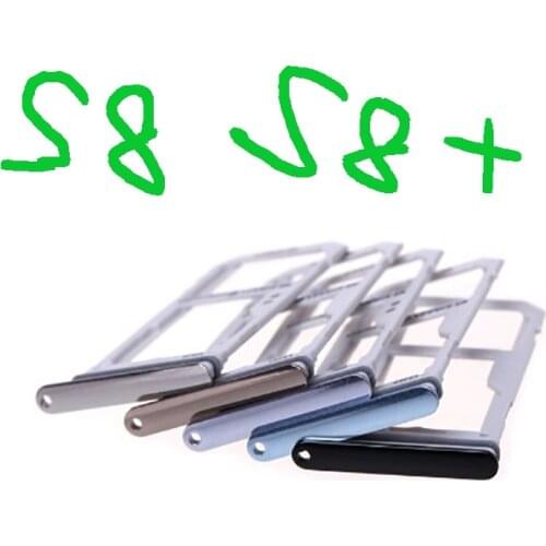 For Samsung Galaxy S8 G950 S8 Plus G955 G955F Original Phone Housing New SIM Card Adapter And Micro SD Card Tray Holder