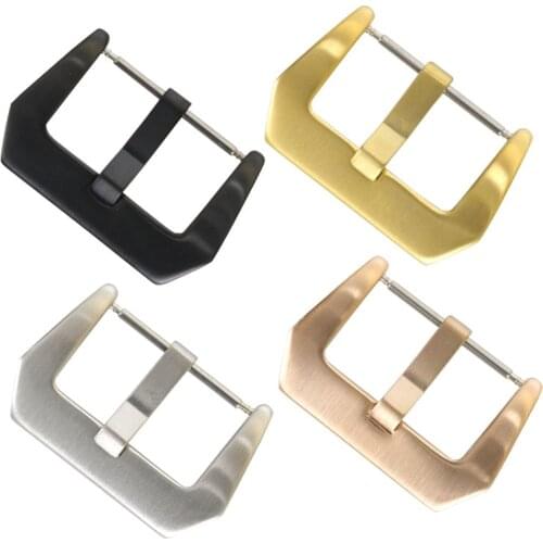 Wholesale 20mm 22mm 24mm Screw-in Buckle Watch Band Strap Brushed Clasp For Panerai Replacement