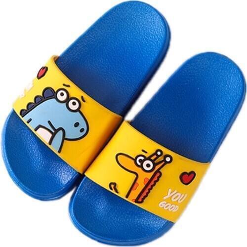 Summer Children Slippers Boy Girl Cartoon Giraffe Beach Flip Flops Kids Cute Dinosaur Sandals Baby Indoor Toddler Soft Shoes