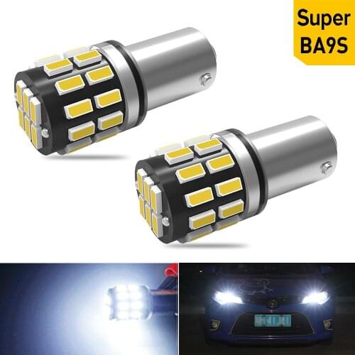 Super Bright T4W BA9S H6W T1130MD 3014 Car LED Interior Lamp Side Marker Backup Tail Reading Bulb Door License Plate Light 6000K