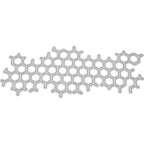 T3EC Honeycomb DIY Handicrafts Cutting Dies Metal Cutting Stencils for Scrapbooking