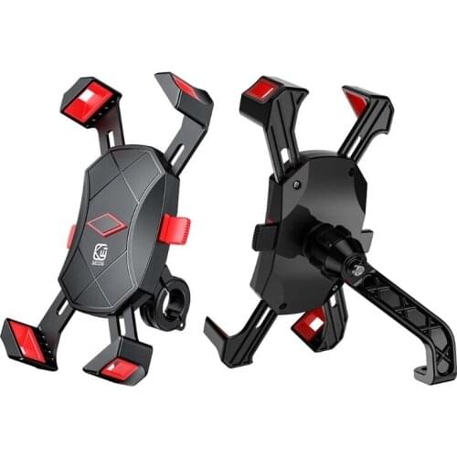 Universal 360 Rotation Bike Bicycle Motorcycle Mobile Phone Holder Cradle Clamp Handlebar Mirror Mount for 4.7-7" Cellphone