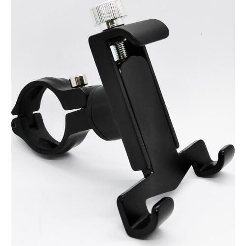 Universal Heavy Duty Aluminum Alloy Bicycle Phone Mount Bike Cell Phone Holder Stand for 3.5-6.5 inch Mobile Phones