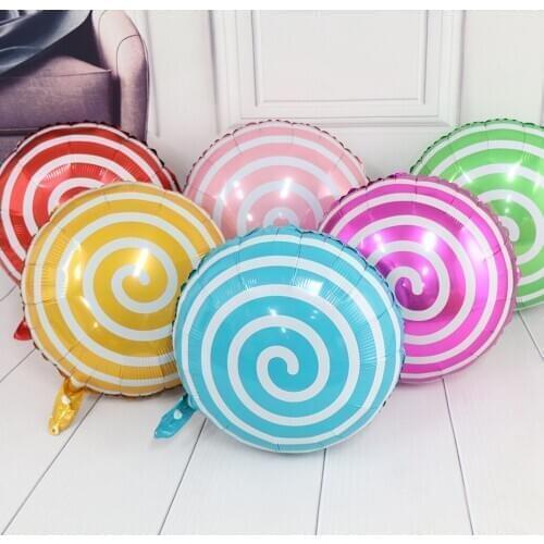 10pcs 18inch Colorful Candy Foil Balloons Lollipop Helium Childrens Day Baby Shower Birthday Wedding Party Supplies Decor