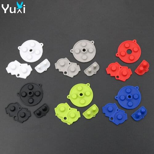 YuXi 1 set Colorful Rubber Conductive Buttons A-B D-pad for GameBoy Advance GBA Silicone Start Select Keypad
