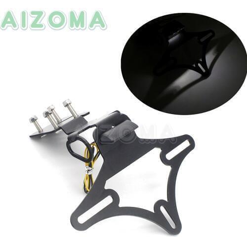 Motorcycle Rear Tail Tidy License Plate Holder Fender Eliminator Bracket w/ Light For Yamaha YZF R6 YZFR6 2017 2018 2019 2020