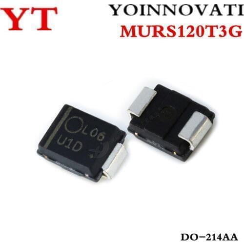 100pcs/lots MURS120T3G MURS120T3 U1D 1A 200V SMB IC Best quality