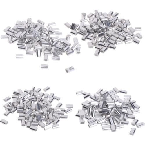 100 Pcs Fishing Double Tube Copper Line Sleeves Connector Crimp 0.8/1/1.2/1.5mm