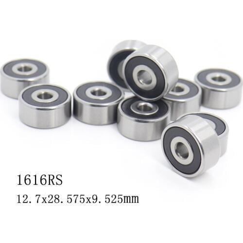 1616 2RS ABEC-1 (10PCS) 1/2"x1 1/8"x3/8" inch Ball Bearings 12.7mm x 28.575mm x 9.525mm 1616RS