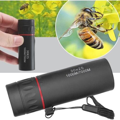 30x25 Mini Portable Waterproof Outdoor Camping Hiking High Definition Monocular Telescope Military Zoom 7X Scope Observation