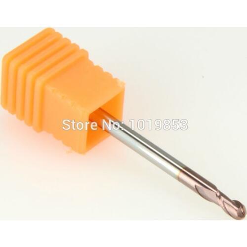 5pcs SLONS S300 R0.5x4x50L HRC55 milling cutter tungsten solid carbide BALL NOSE end mills for copper or steel