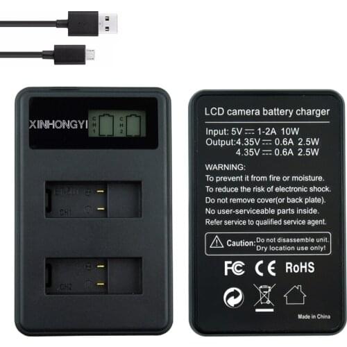 Hero 5 Accessories AHDBT-501 Battery Charger Hero7 USB LCD Display Dual Charger For GoPro Hero 5 hero 6 7 bateria action Camera