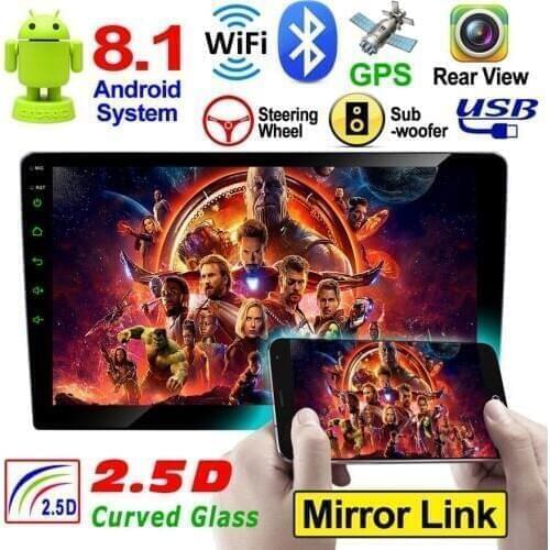 9 inch Android 8.1 Quad Core 16GB ROM Car Multimedia Player AM FM GPS Wifi Rear Camera