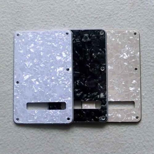 Donlis 3ply white parloid ST guitar tremolo cover black pearloid guitar back plate vintage pearloid color guitarra