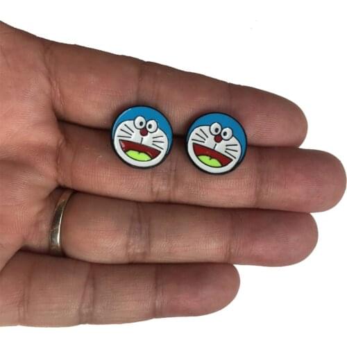 Doraemon anime cosplay earrings fashion cute fun novelty womens Ear Piercing Stud earring Jewelry little gift
