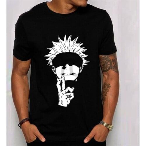 Japanese Anime Jujutsu Kaisen T Shirt Men Kawaii Gojo Satoru Summer Tops Yuji Itadori Graphic Tees Cartoon Unisex T-shirt Male