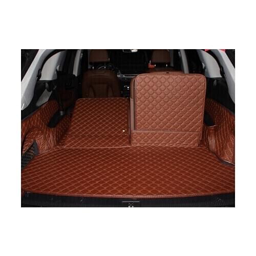 Good mats! Special trunk mats for Audi Q7 7 seats 2018-2015 waterproof cargo liner boot carpets for Audi Q7 2017,Free shipping