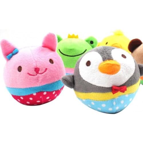 Pet Toys Biting-resistant Lovely Cartoon Animals Bear Rabbit Plush Doll Sounding Plush Toys for Dogs Super Soft Fabric Toys