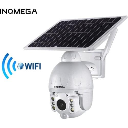 INQMEGA WIFI PTZ Solar Video Surveillance Camera Two-channel Audio Cloud Billiard Ball Infrared AI PIR Detection Cloud CCTV