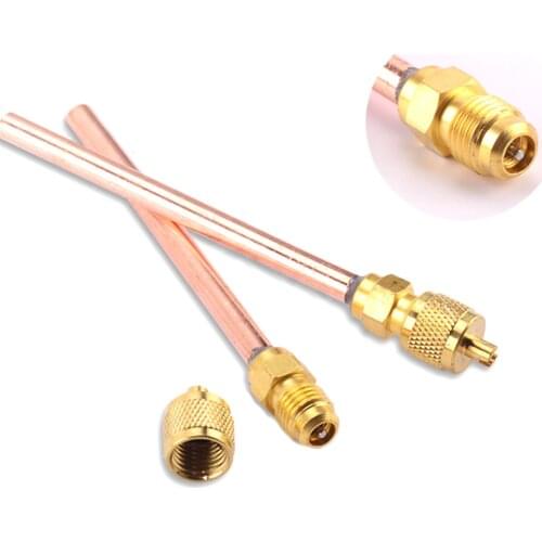 10pcs Air Conditioner Refrigeration Access Valves 6mm OD Copper Tube Filling Parts