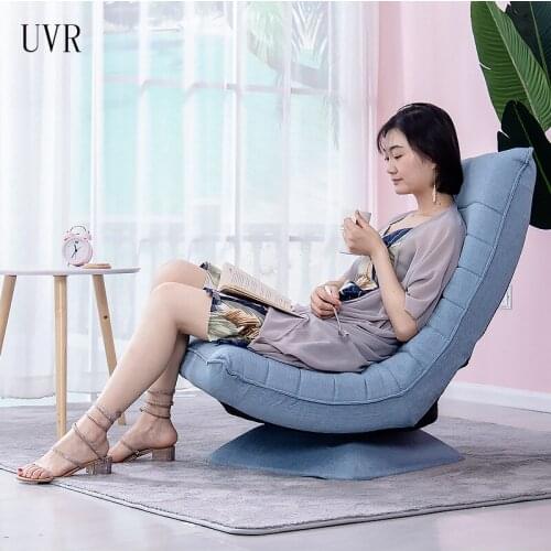 UVR 360 Degree Free Rotation Lazy Sofa Chair Adjustable Back Reading Chair Small Apartment Living Room Rest Sleeping Recliner