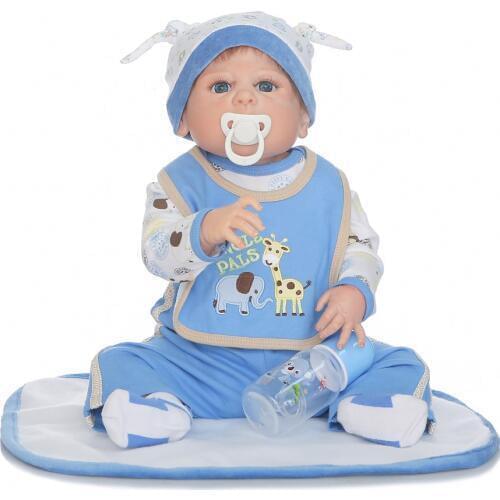 22inch reborn babies full silicone body reborn boy dolls for kids girl gift can enter water with bebe real bonecas reborn