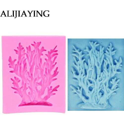 M1152 Cake tool coral grass sea silicone mold cake mould Fondant tools sugarcraft Decorating Mold Cupcake