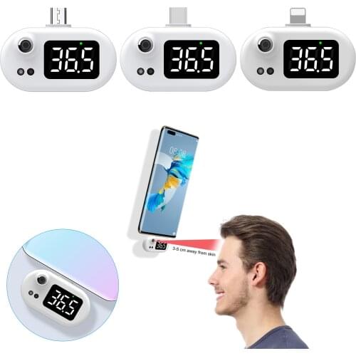 Mini Infrared USB Thermometer With Type-C/Android Plug For Mobile Phone Digital Thermometer Non-Contact USB Forehead Thermometer