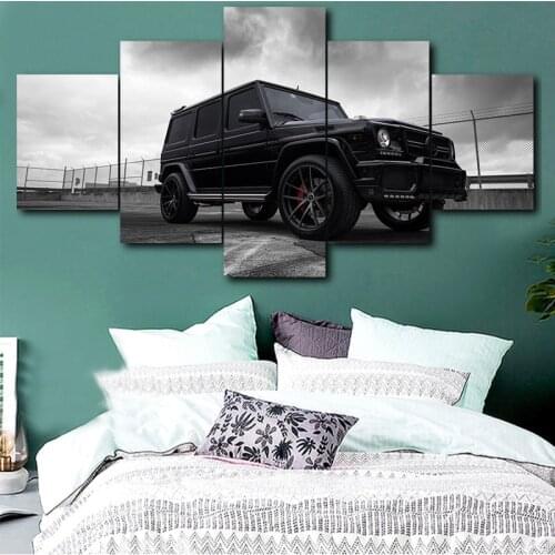 5 Panel Car Off-road Vehicle Modular Canvas Posters Wall Art Pictures Paintings Accessories Home Decor Living Room Decoration