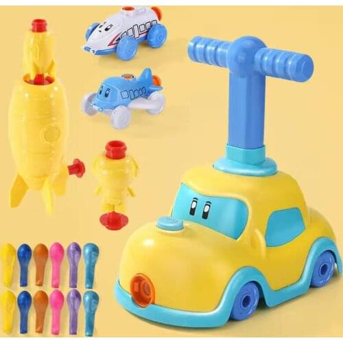 Power Balloon Launcher Racing Cars Toy Puzzle Fun Education Inertia Air Power Balloon Car Science Experimen Toy For Children