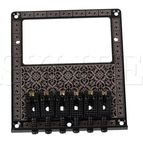 Black Alloy Humbucker Bridge for Electric Guitar Square Grid &Flower Pattern