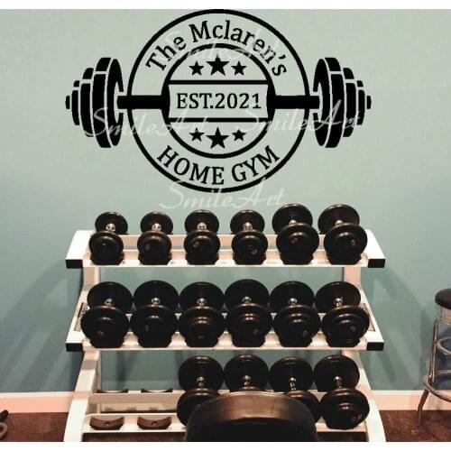 Cartoon Custom Name Gym Wall Art Decal WallStickers Pvc Material For Kids Rooms Decoration Background Wall Decal Drop Shipping