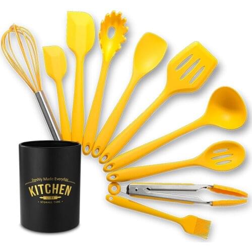 10PCS Cooking Utensils Set Heat Resistant Non-Stick Cooking Utensils With Storage Box Silicone Kitchenware Cookware New Tools