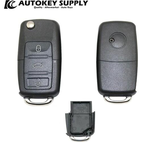 FORVW 3 Golf Passat Jetta Buttons Remote Flip Key Shell Without Battery Holder Without Blade AKVWF136