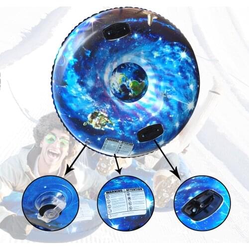 Snow Scooter Ski Inflatable Snow Tube Heavy Duty Sleds With Handle Skiing Equipment Accessories Winter Fun Toys