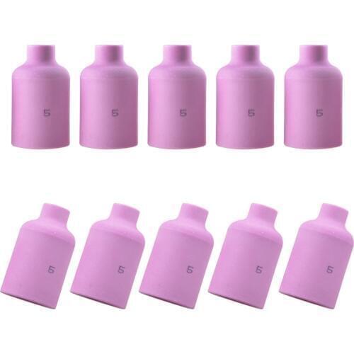 TIG Alumina Gas Lens Nozzle 54N17 5# Fit SR DTA DB WP 17 18 26 TIG Welding Torch Pack of 10