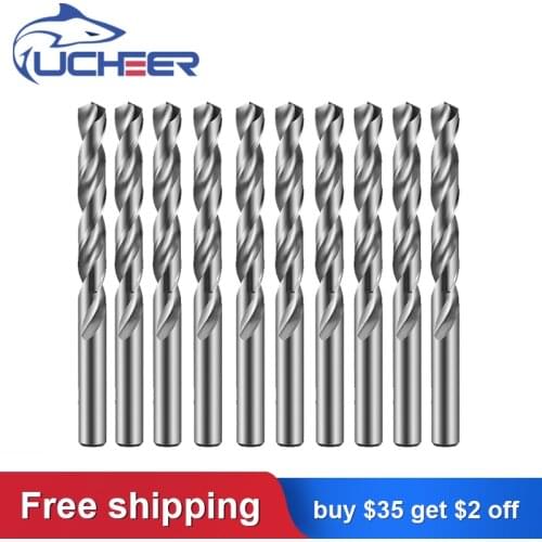 UCHEER 10pcs/set Carbide Twist Drill Bits for CNC Metal Drilling milling cutter Tungsten Carbide End Mill