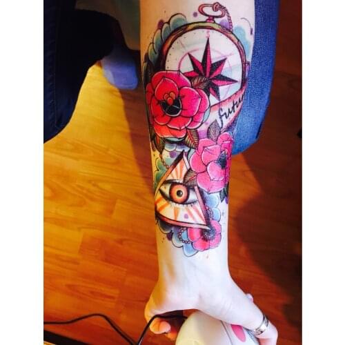 Waterproof Temporary Tattoo Sticker large new old school tatto stickers flash tatoo fake tattoos for men women girl