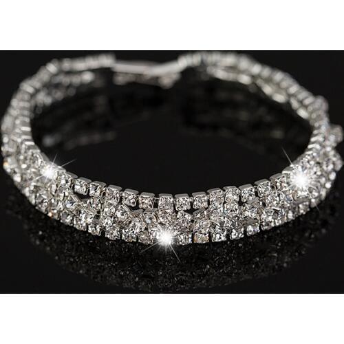 YFJEWE New Fashion Silver Plated Best Quality Austrian Crystal Bracelete Women Jewelry bracelet Free shipping #B088