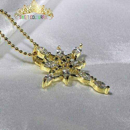 Jewelry moissanite Au750 18K Necklac With national certificate 0006