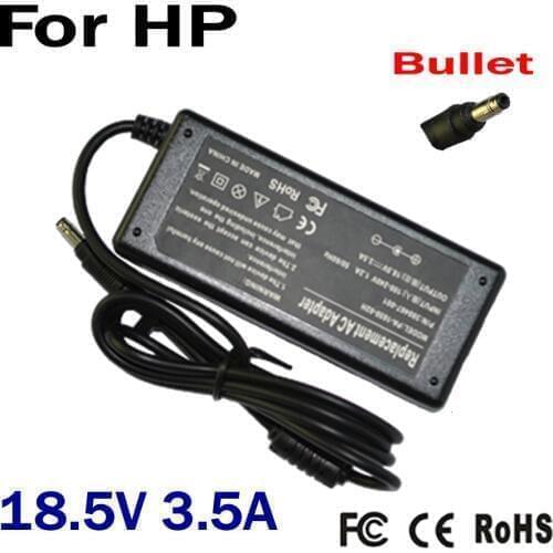 Replacement For HP 18.5V 3.5A Bullet 65W Laptop AC Charger Power Adapter Input 100-240V