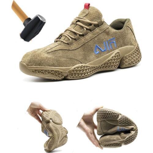 Unisex Safety Shoes Men Boots Steel Toe Lightweight Anti-smashing Breathable Comfortable Wear-resisting Luxury Designer Sneakers