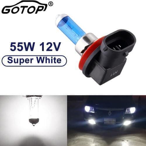 1pcs H8 H9 H11 Halogen Bulb 55W 12V 6000K Super Bright Car Headlights Lamps Fog Light Car Light Source Car Styling Parking Light
