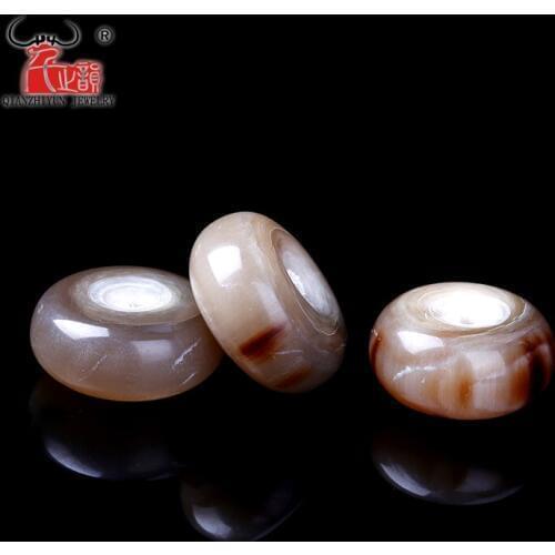 1PCS Tibetan Natural yak horn bead hand-chain necklace DIY scatter beads Handmade bone beads 24-27mm beads for jewelry making