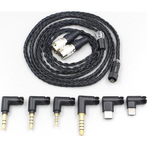 16 Core Black OCC Awesome All In 1 Plug Earphone Cable For Mr Speakers Alpha Dog Ether C Flow Mad Dog LN006980