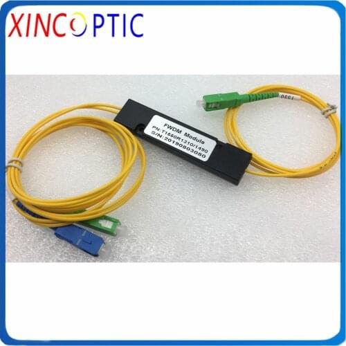 1x2 3-Port CATV Filter-based WDM 2.0mm 1M 1*2 Fiber FWDM Multiplexer Module With 1490/1310-SC/UPC,COM-SC/APC,1550nm-SC/APC