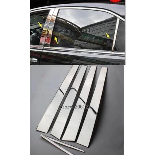 2003 -2006 for Toyota Camry Window Chrome Pillar Post Cover Trim Molding Garnish Accent Stainless Styling