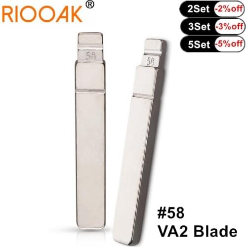 5pcs/lot Uncut Flip lishi #58 VA2 Remote Key Blade NO. 58 For Citroen C4 Sega Triumph For Peugeot 307 308 407 408 Renualt