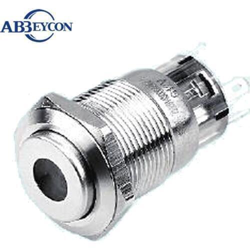 ABBEYCON Metal Push Button Switch Dot LED Illuminated CE ROHS 19mm Waterproof tri-color IP67 RGB three colors led switch